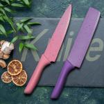 Professional Colorful Kitchen Knives Set of 6 Pieces, Non-Stick Blades with High Carbon Stainless Steel
