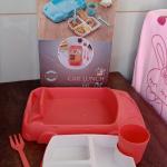 Kid's Car Shaped Plates Cup / Lunch Box Dinnerware Set Food Containers Infant Training Dishes Baby Feeding Sets Kids Tableware With Spoon & Fork (4 Pcs Set / 1000 ML Lunch Box)